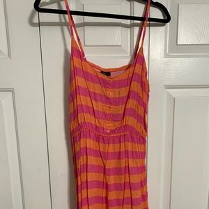 Pink and Orange Striped Dress